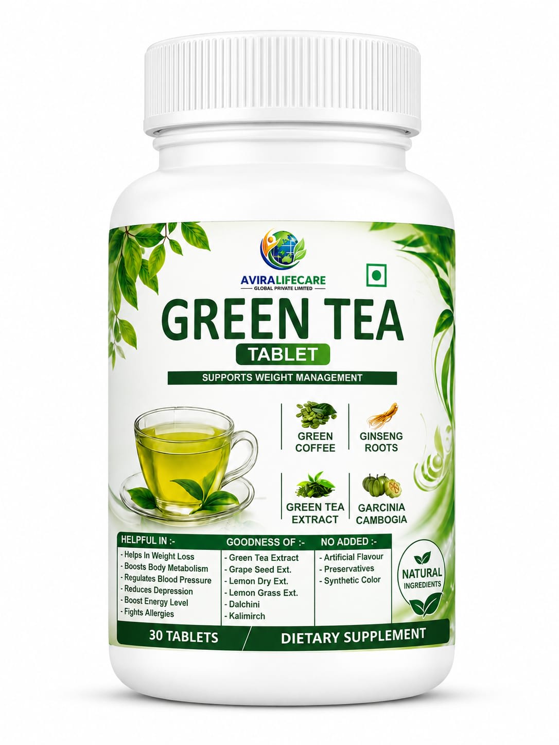 Concentrated EGCG Green Tea Bio-Tablets
