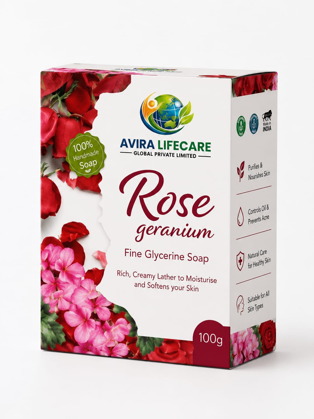 Kashmiri Wild Rose Grade-1 Bathing Bar